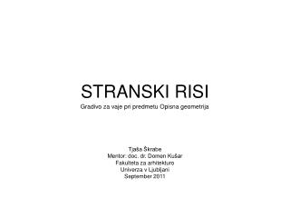 STRANSKI RISI