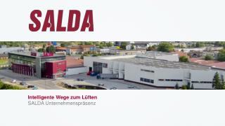 Intelligente Wege zum Lüften SALDA Unternehmenspräsenz