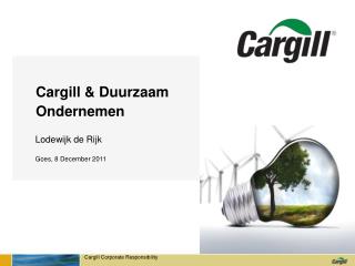 Cargill &amp; Duurzaam Ondernemen