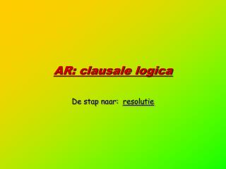 AR: clausale logica