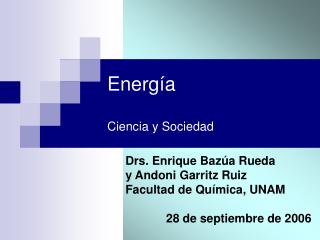 Energía Ciencia y Sociedad