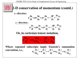 2-D conservation of momentum (contd.)