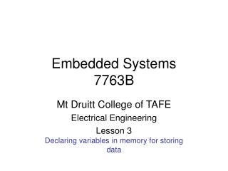 Embedded Systems 7763B