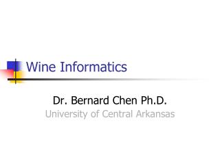 Wine Informatics