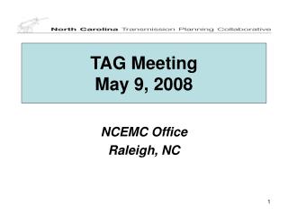 TAG Meeting May 9, 2008