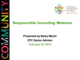 Responsible Investing Webinar