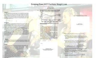 Smoking Does NOT Facilitate Weight Loss