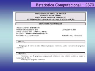 Estatística Computacional - 2370