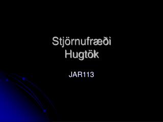 Stjörnufræði Hugtök