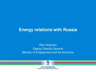 Energy relations with Russia