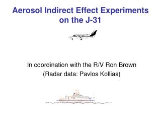 Aerosol Indirect Effect Experiments on the J-31