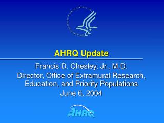 AHRQ Update