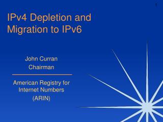 IPv4 Depletion and Migration to IPv6