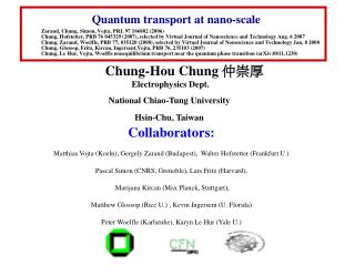Quantum transport at nano-scale