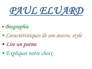 PAUL ELUARD