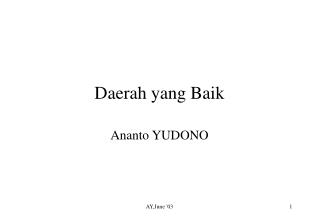 Daerah yang Baik