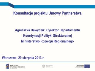 Konsultacje projektu Umowy Partnerstwa