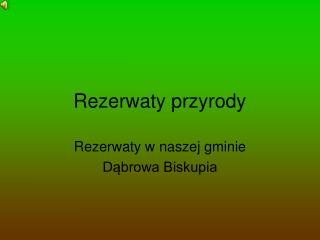 Rezerwaty przyrody