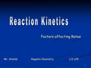 Reaction Kinetics