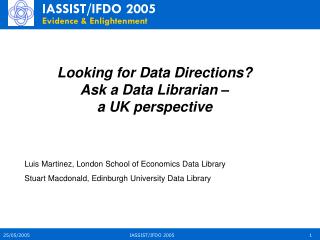 Looking for Data Directions? Ask a Data Librarian – a UK perspective