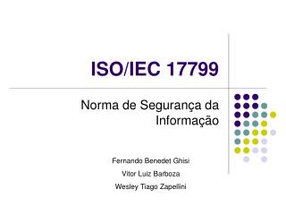 ISO/IEC 17799