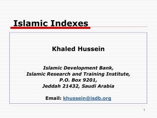 Islamic Indexes