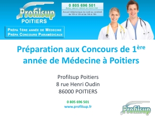 Prépa médecine Poitiers