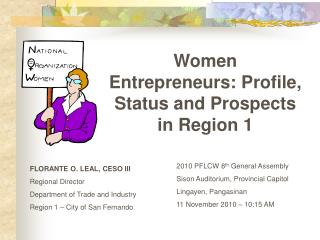Women Entrepreneurs: Profile, Status and Prospects in Region 1