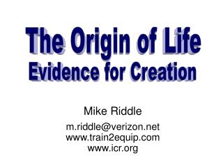 Evidence for Creation