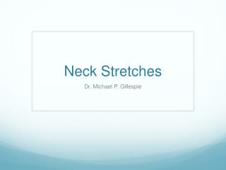 Neck Stretches