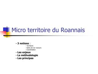 Micro territoire du Roannais