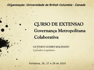 CURSO DE EXTENSAO Governança Metropolitana Colaborativa A