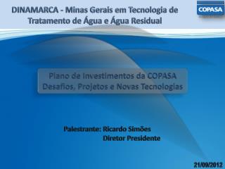 DINAMARCA - Minas Gerais em Tecnologia de Tratamento de Água e Água Residual