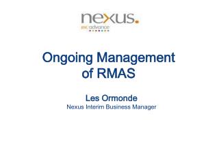 Ongoing Management of RMAS