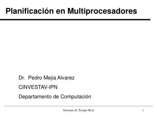 Planificación en Multiprocesadores