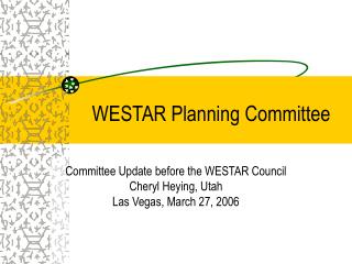 WESTAR Planning Committee