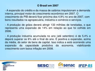 O Brasil em 2007