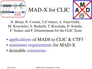 MAD-X for CLIC