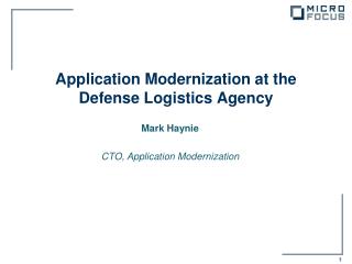 Application Modernization at the Defense Logistics Agency