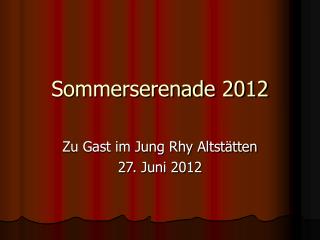 Sommerserenade 2012