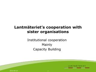 Lantmäteriet’s cooperation with sister organisations