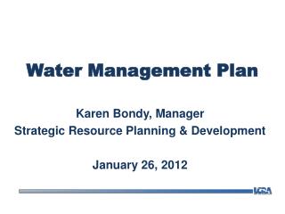 Water Management Plan
