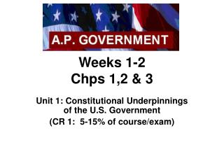 Weeks 1-2 Chps 1,2 & 3
