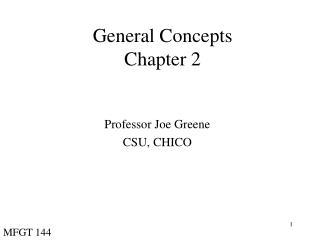 General Concepts Chapter 2