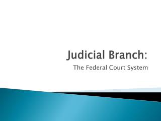 Judicial Branch: