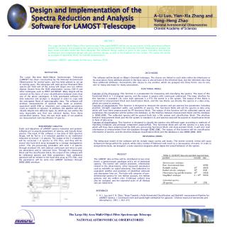 The Large Sky Area Multi-Object Fibre Spectroscopic Telescope NATIONAL ASTRONOMICAL OBSERVATORIES