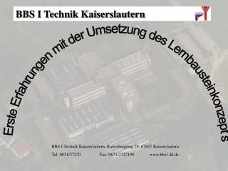 Erste Erfahrungen mit der Umsetzung des Lernbausteinkonzepts