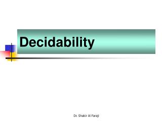 Decidability