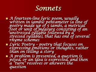 Sonnets