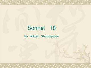 Sonnet 18